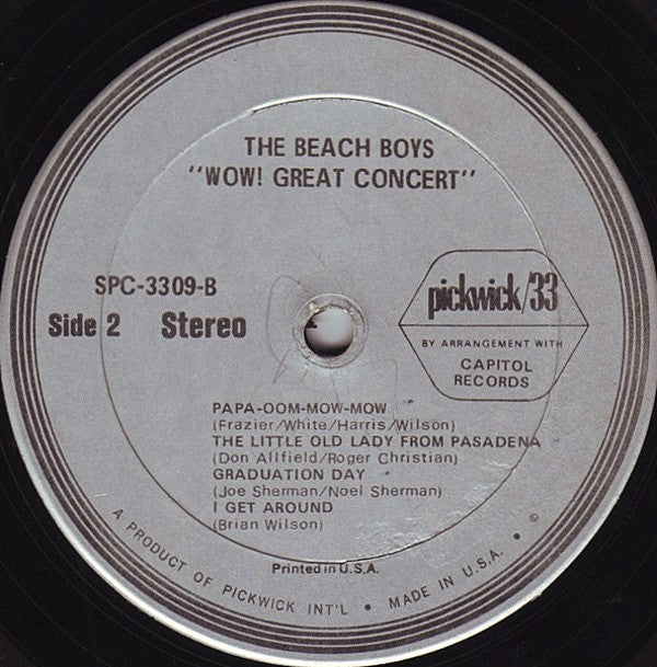 Beach Boys, The : Wow! Great Concert! (LP,Album,Reissue,Stereo)