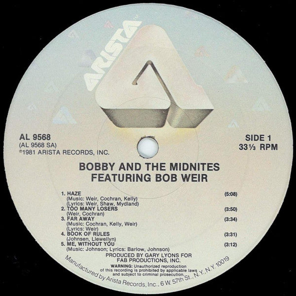 Bobby And The Midnites : Bobby & The Midnites (LP,Album)