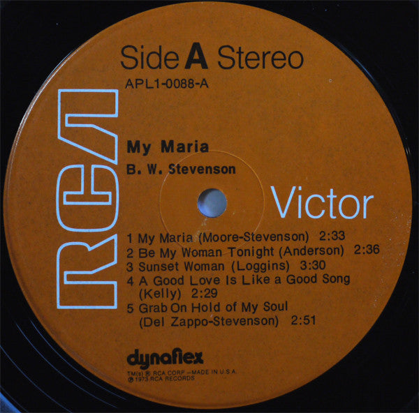 B.W. Stevenson : My Maria (LP,Album,Stereo)