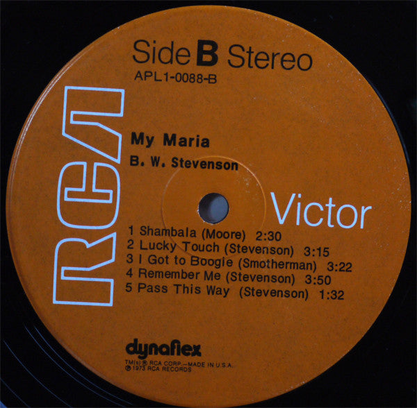 B.W. Stevenson : My Maria (LP,Album,Stereo)