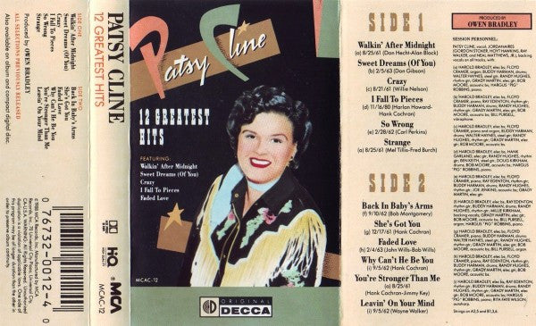 Patsy Cline : 12 Greatest Hits (Compilation,Reissue)