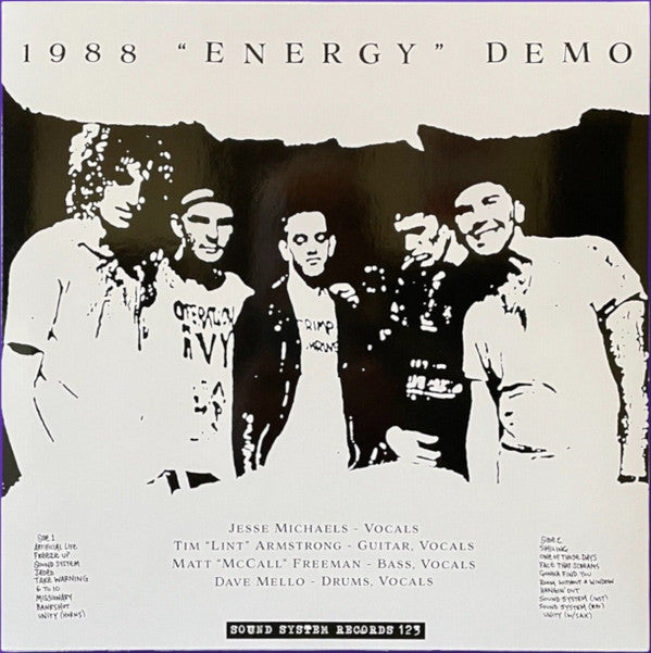 Operation Ivy : 1988 "Energy" Demo (LP,Unofficial Release)