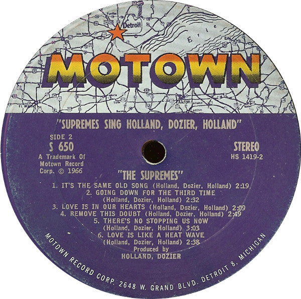 Supremes, The : Supremes Sing Holland▪Dozier▪Holland (LP,Album)