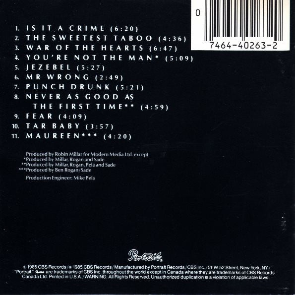 Sade : Promise (Album,Repress)