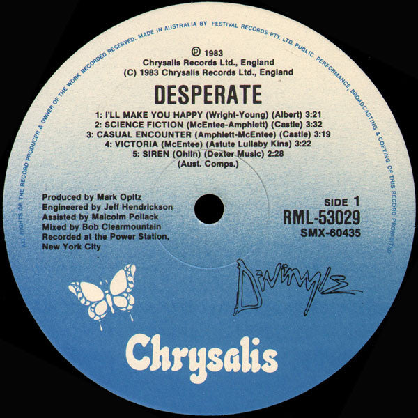 Divinyls : Desperate (LP,Album)