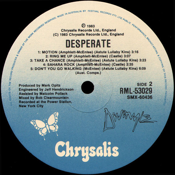 Divinyls : Desperate (LP,Album)