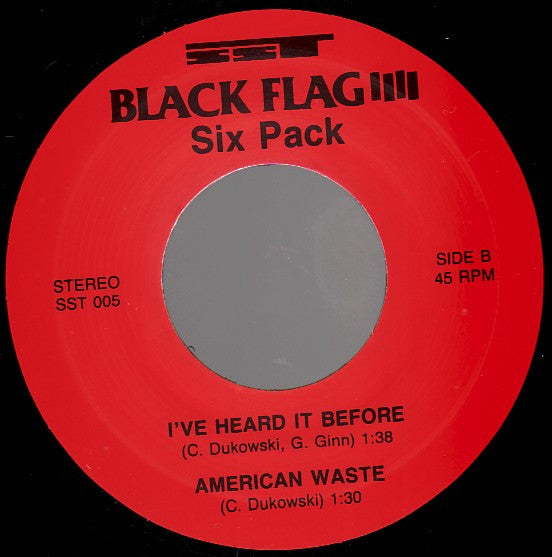 Black Flag : Six Pack (7",45 RPM,Single,Reissue)