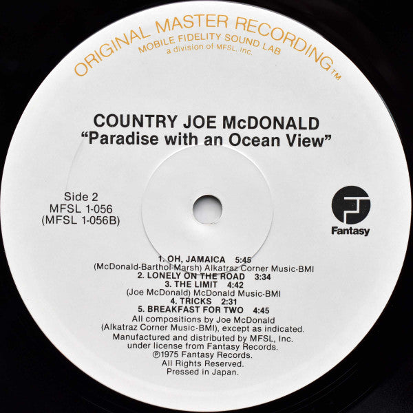 Country Joe McDonald : Paradise With An Ocean View (LP,Album,Limited Edition,Reissue,Remastered,Stereo)