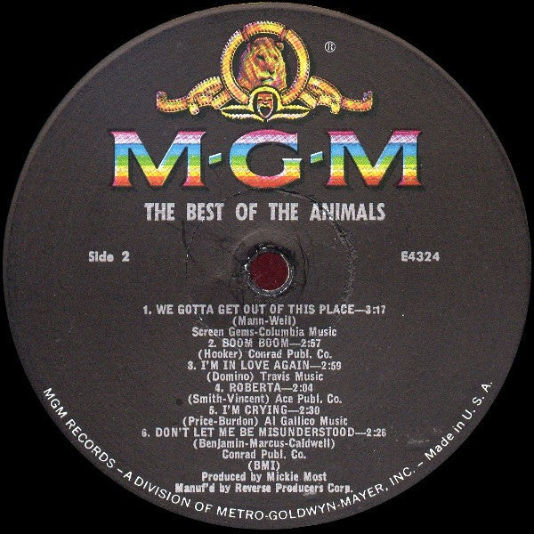 Animals, The : The Best Of The Animals (LP,Compilation,Mono)