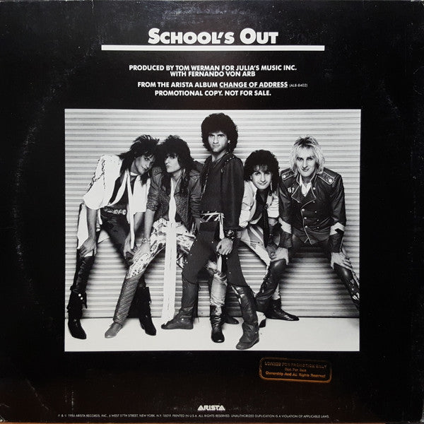 Krokus : School's Out (12",Promo,Single,33 ⅓ RPM)