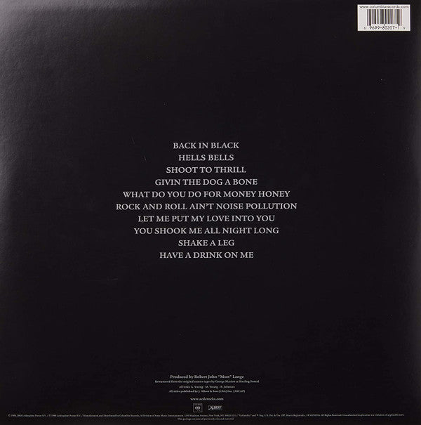 AC/DC : Back In Black (LP,Album,Reissue,Remastered)