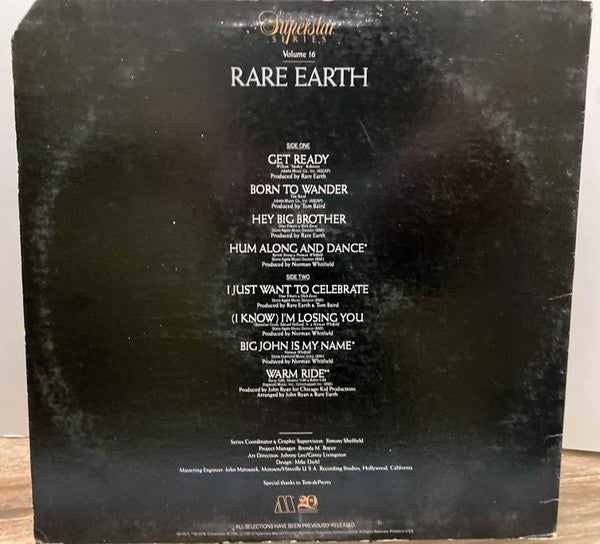 Rare Earth : Rare Earth (LP,Compilation)