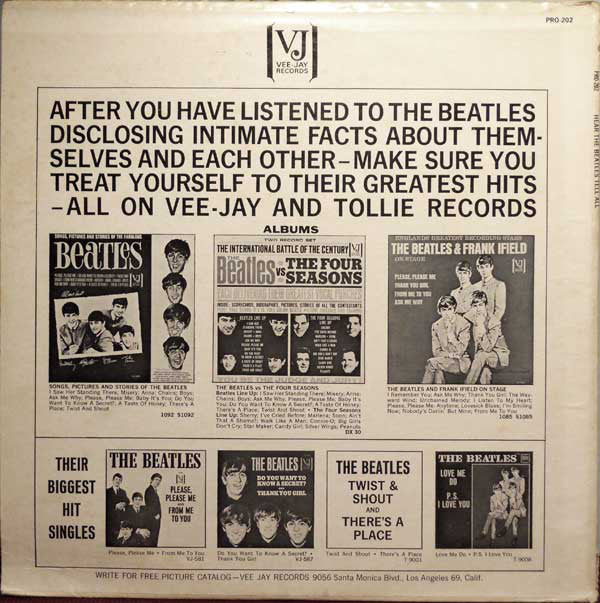 Beatles, The : Hear The Beatles Tell All (LP,Reissue)