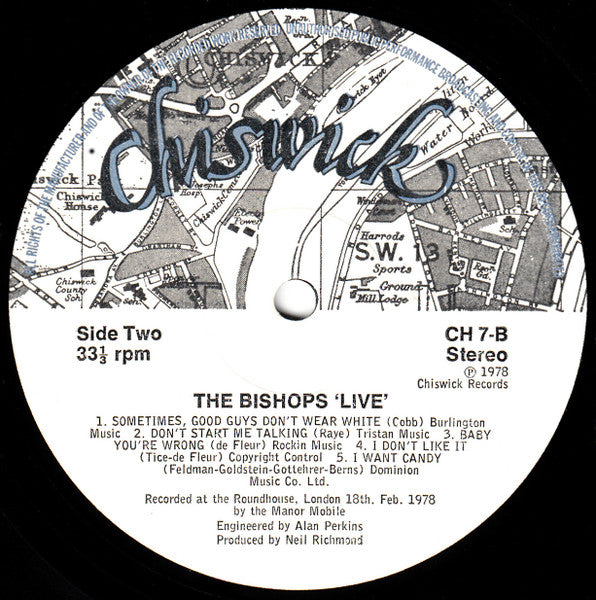 Count Bishops, The : Live! (10",33 ⅓ RPM,Album)