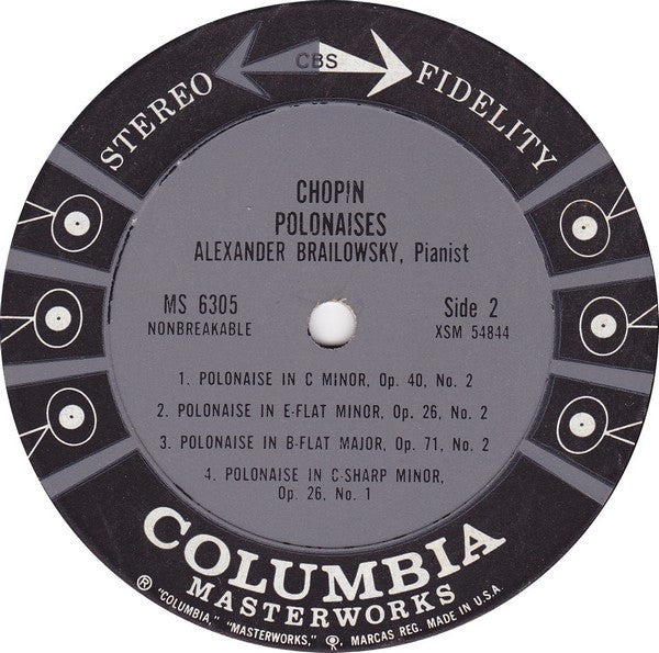 Frédéric Chopin : Alexander Brailowsky : Chopin Polonaises By Brailowsky (LP,Album,Stereo)