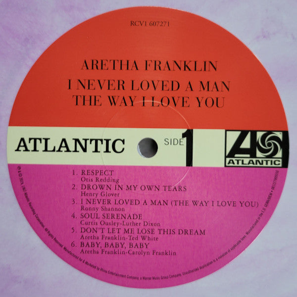 Aretha Franklin : I Never Loved A Man The Way I Love You (LP,Album,Club Edition,Reissue,Remastered,Repress,Mono)