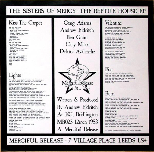 Sisters Of Mercy, The : The Reptile House E.P. (12",EP,45 RPM)