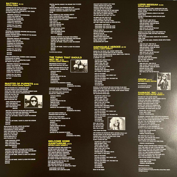 Metallica : Master Of Puppets (LP,Album,Reissue,Remastered)