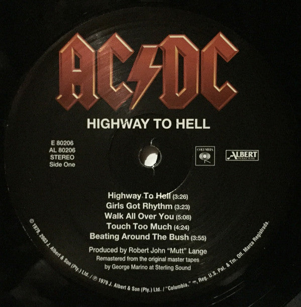 AC/DC : Highway To Hell (LP,Album,Reissue,Remastered,Stereo)