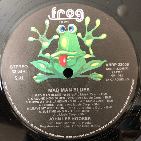 John Lee Hooker : Mad Man Blues (LP,Compilation,Reissue,Stereo)