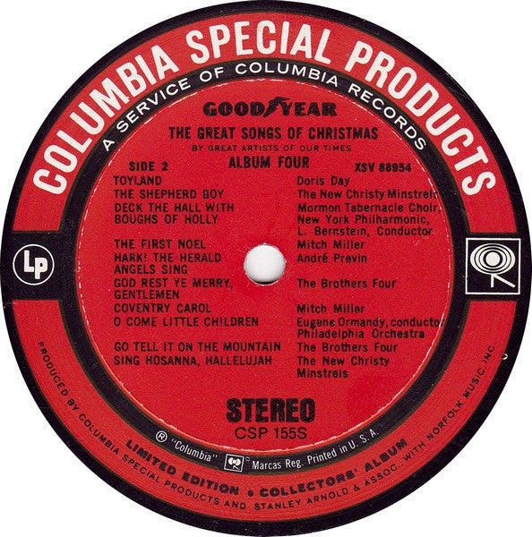 Various : Great Songs Of Christmas (By The Great Artists Of Our Time) (LP,Album,Compilation,Limited Edition,Stereo)