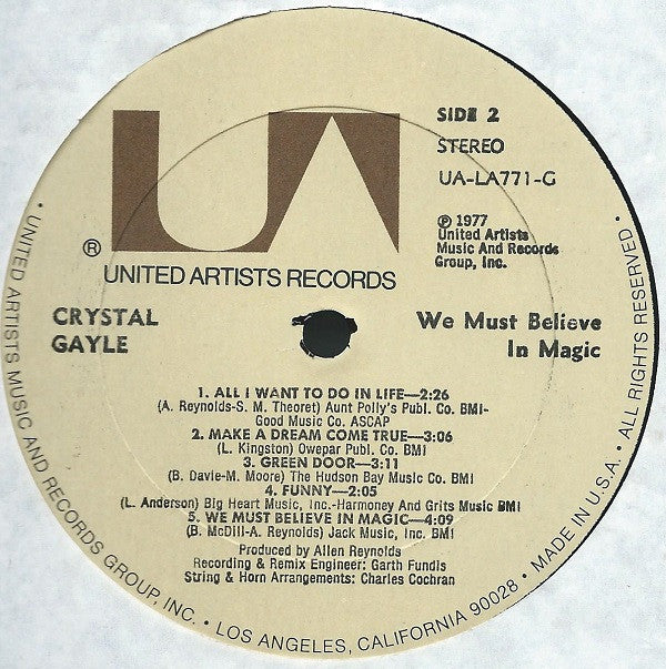 Crystal Gayle : We Must Believe In Magic (LP,Album)
