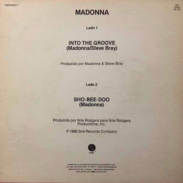 Madonna : Into The Groove (7",Single)