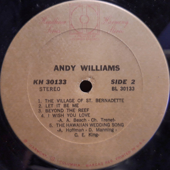 Andy Williams : Andy Williams (LP,Compilation,Stereo)