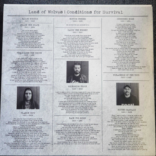 Land Of Wolves : Conditions For Survival (LP,Limited Edition)