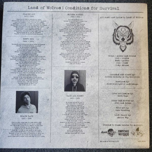 Land Of Wolves : Conditions For Survival (LP,Limited Edition)