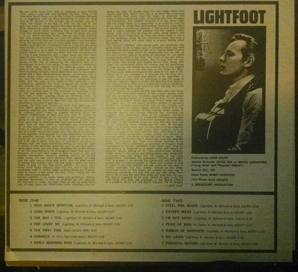 Gordon Lightfoot : Lightfoot (LP,Album,Stereo)