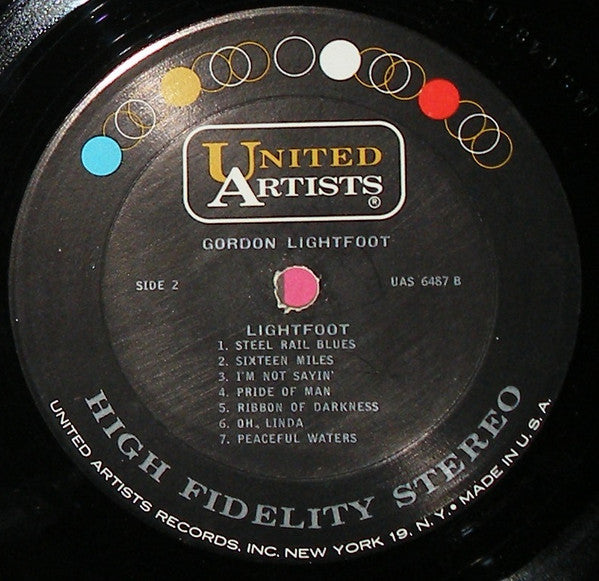 Gordon Lightfoot : Lightfoot (LP,Album,Stereo)