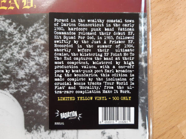 Vatican Commandos : Point Me To The End (LP,Reissue)