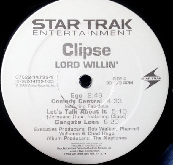 Clipse : Lord Willin' (LP,Album)