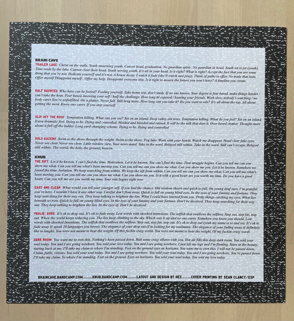 Brain Cave, Knub : Brain Cave / Knub Split 12" (12",Limited Edition,Numbered)