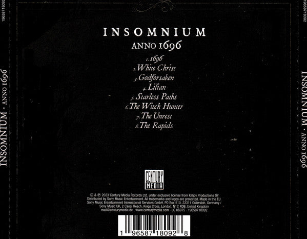 Insomnium : Anno 1696 (Album)