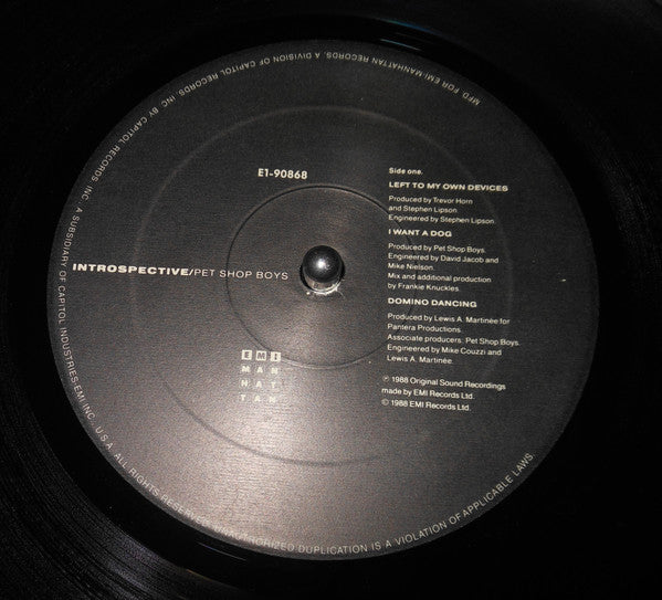 Pet Shop Boys : Introspective (LP,Album)