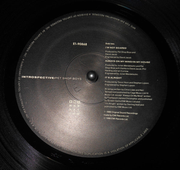 Pet Shop Boys : Introspective (LP,Album)