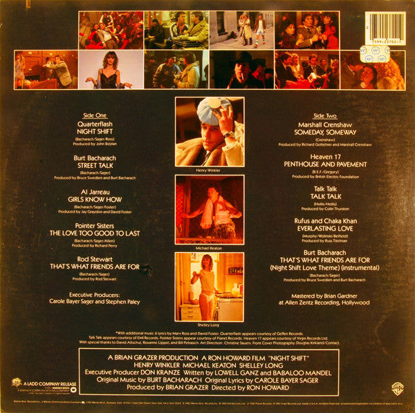 Various : Night Shift - Original Sound Track From The Ladd Company Motion Picture (LP,Compilation)