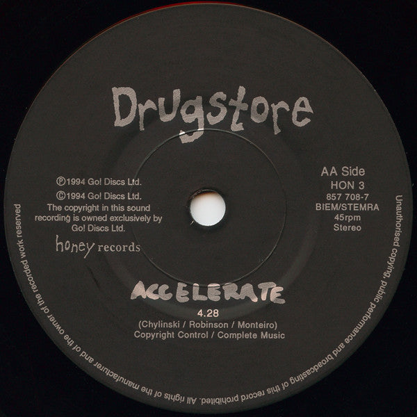 Drugstore : Starcrossed / Accelerate (7",45 RPM,Single)