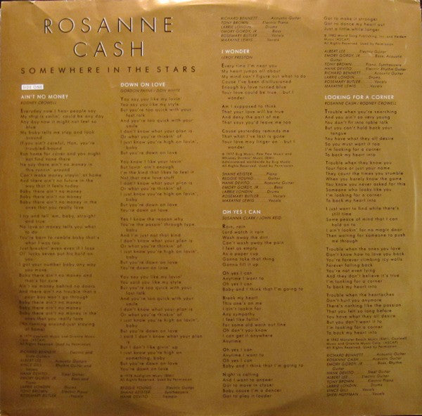 Rosanne Cash : Somewhere In The Stars (LP,Album)