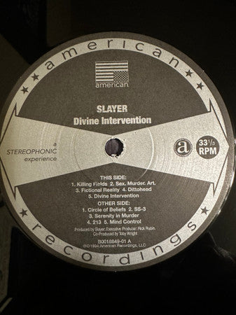 Slayer : Divine Intervention (LP,Album,Reissue,Remastered,Stereo)