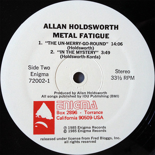 Allan Holdsworth With I.O.U. (3) : Metal Fatigue (LP,Album)