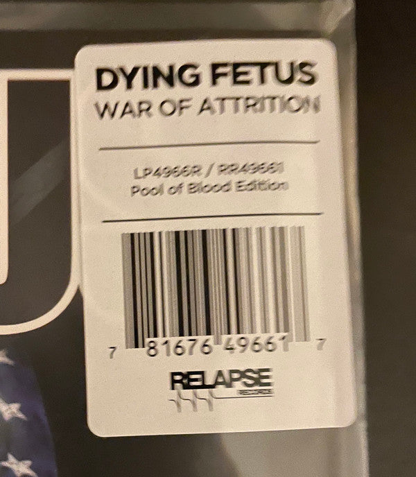 Dying Fetus : War Of Attrition (LP,Album,Reissue)