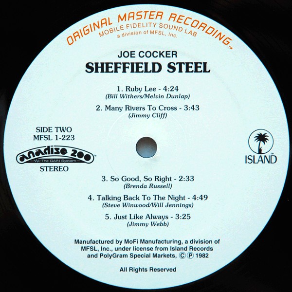 Joe Cocker : Sheffield Steel (LP,Album,Limited Edition,Numbered,Reissue,Remastered)