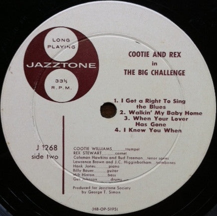 Cootie Williams & Rex Stewart : Cootie & Rex In The Big Challenge (LP,Album,Mono)