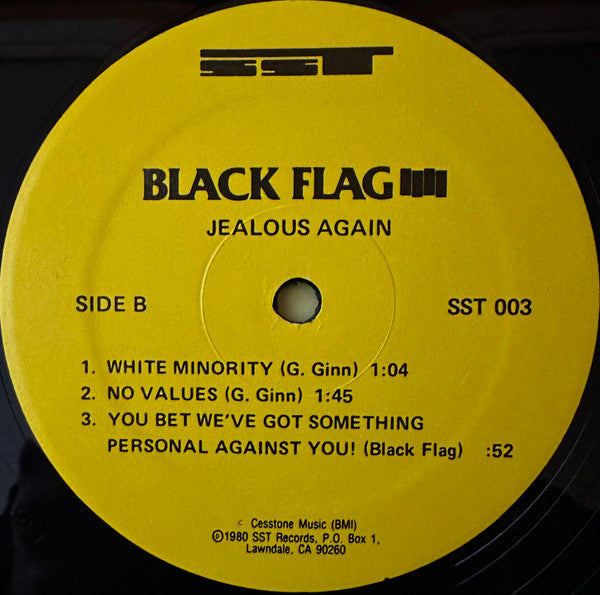 Black Flag : Jealous Again (12",45 RPM,EP,Reissue)