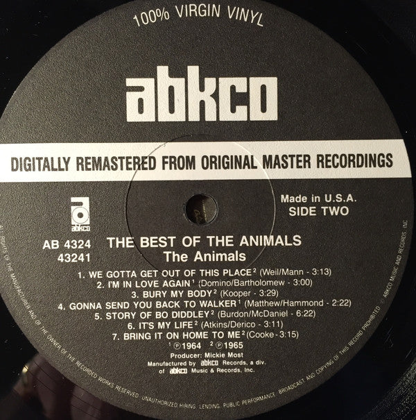Animals, The : The Best Of The Animals (LP,Compilation,Remastered)
