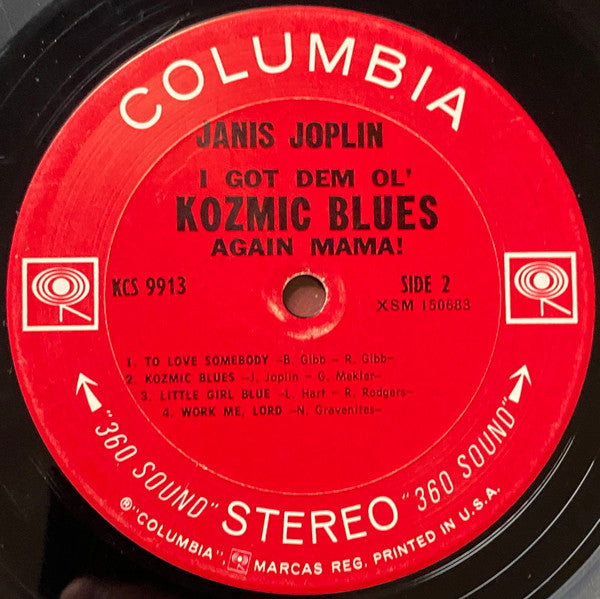 Janis Joplin : I Got Dem Ol' Kozmic Blues Again Mama! (LP,Album,Stereo)