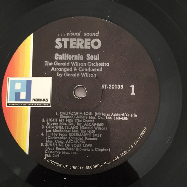 Gerald Wilson Orchestra : California Soul (LP,Stereo)